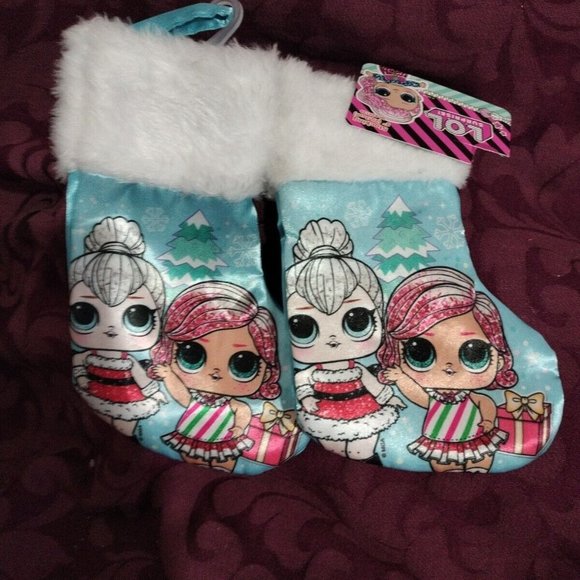 2 Lol Christmas Stockings Silk 8" New - Picture 4 of 6